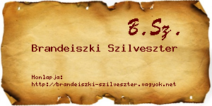 Brandeiszki Szilveszter névjegykártya